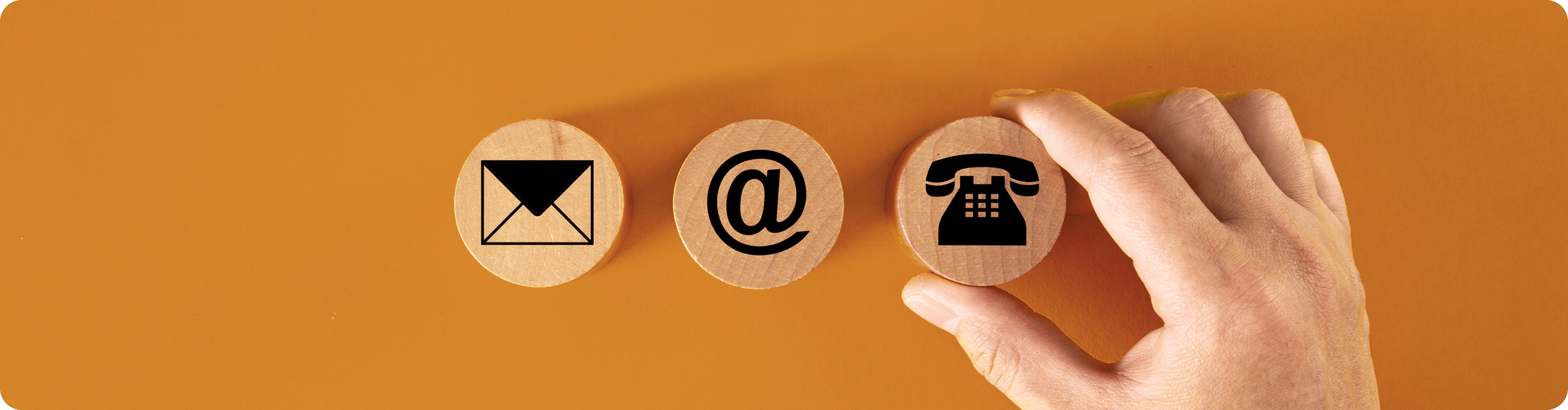 Image displaying contact options: phone, email, address